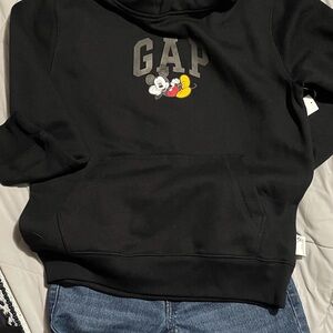GAP + Disney Black Hoodie with Iconic Character Design